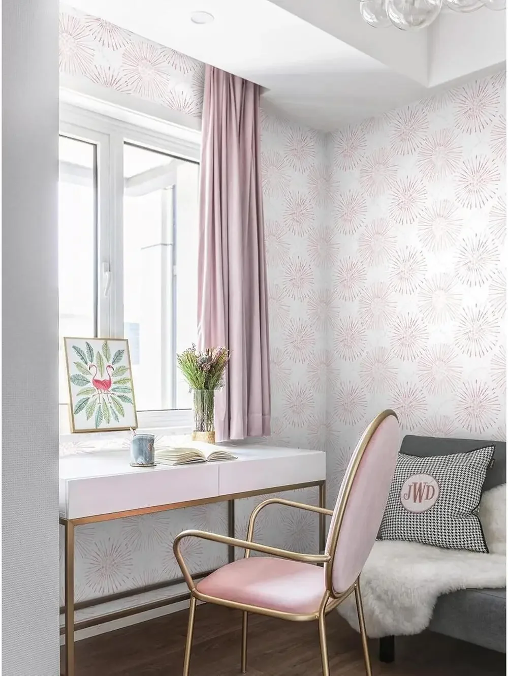 Geometric Boho Vinyl Contact Paper Round Self Adhesive 17.3